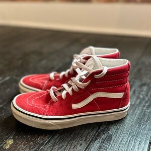 Vans Kids Red High-Top Sneakers